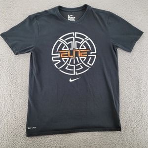 The Nike Tee Shirt Mens Medium Black Dri-Fit Athletic‎ Cut Elite Swoosh Nike Tee